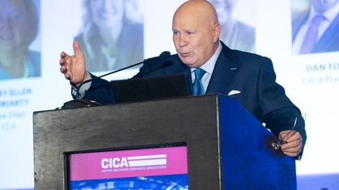 Nick Hentges giving opening remarks at the 2024 CICA conference