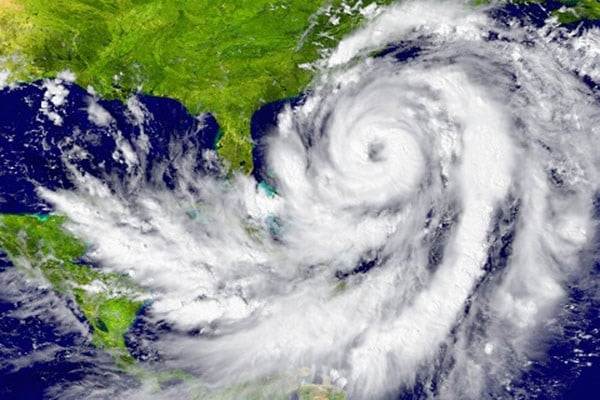 Aerial photo of Florida hurricane