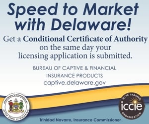 Click here to find out more about the Delaware Department of Insurance Bureau of Captive and Financial Insurance Products