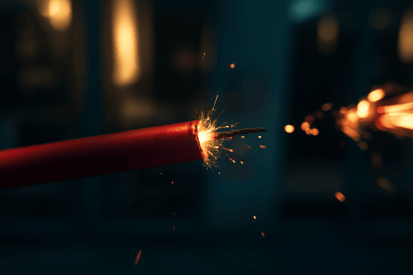 A lit stick of dynamite that is about to explode