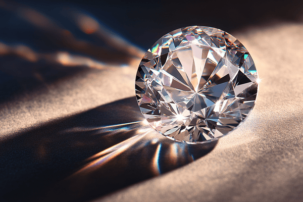 Light shining through a multifaceted diamond