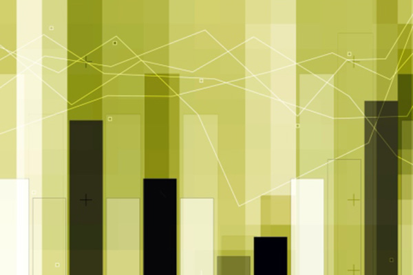 Green and white bar graph