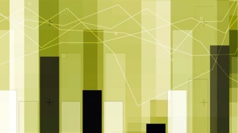 Green and white bar graph