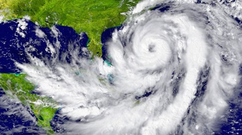 Hurricane off the coast of Florida