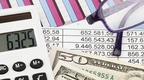 Calculator Figures Liquidity Money With Glasses