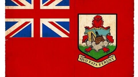 Bermuda flag with ragged edges