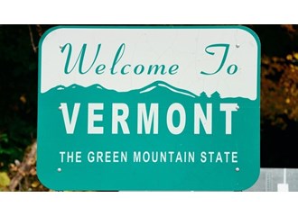 Welcome to Vermont sign