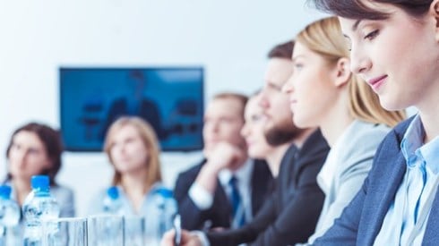 Members at a board of directors meeting